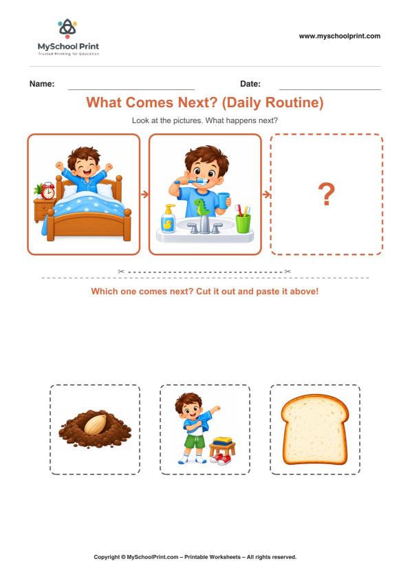 Cut and Paste Worksheet 19 for Kids