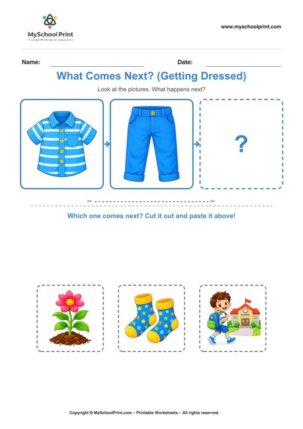 Cut and Paste Worksheet 21 for Kids