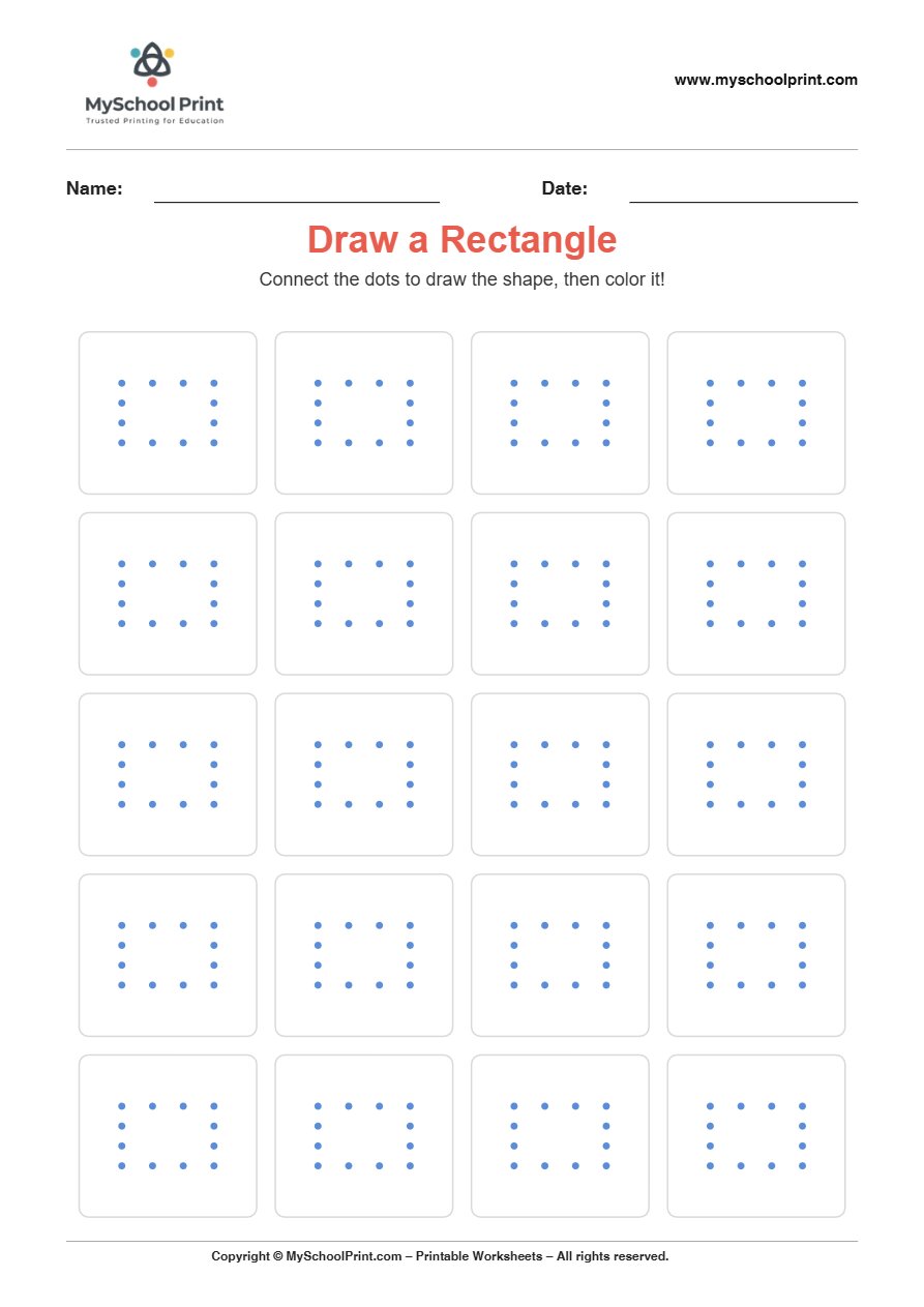2d draw rectangle worksheet for kids