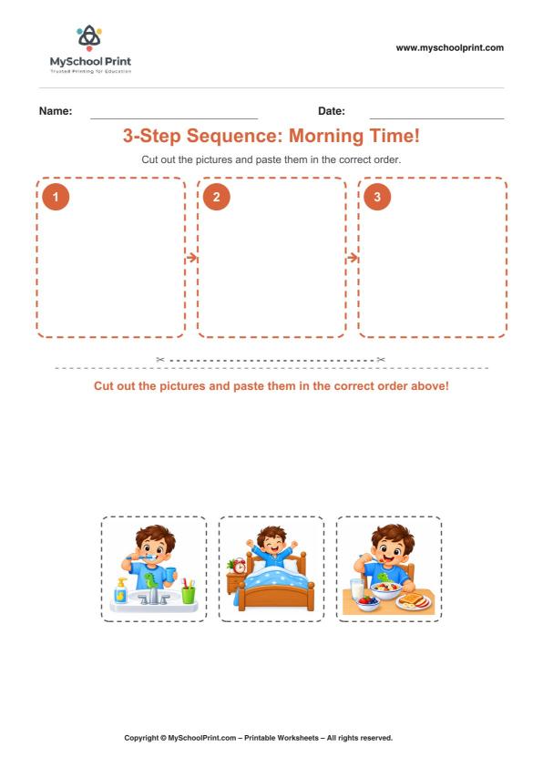 Cut and Paste Worksheet 42 for Kids