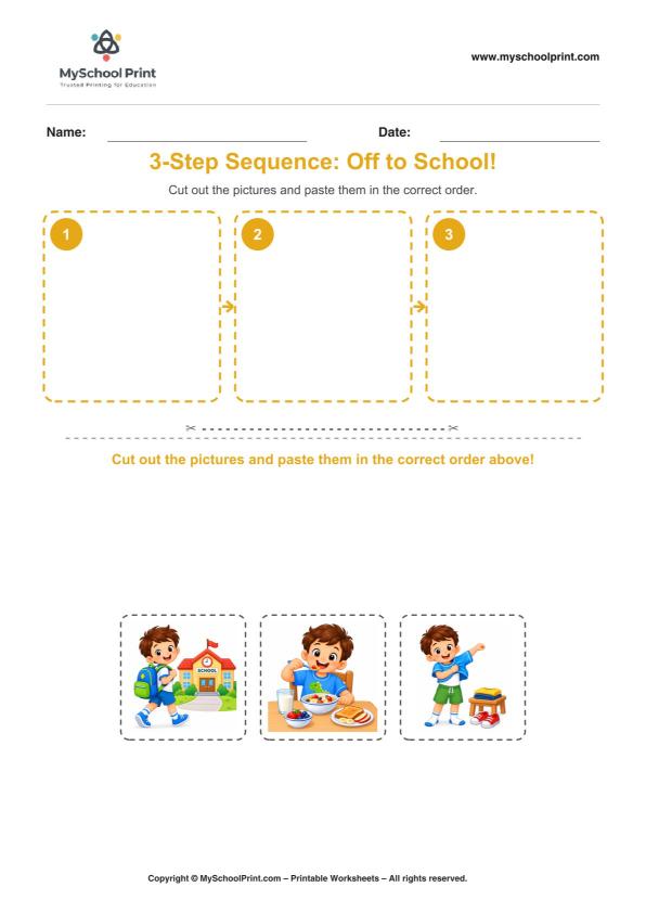 Cut and Paste Worksheet 43 for Kids