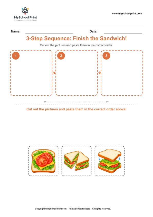 Cut and Paste Worksheet 45 for Kids