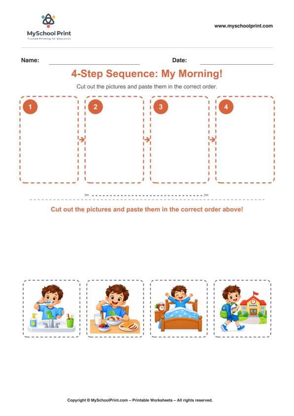Cut and Paste Worksheet 46 for Kids