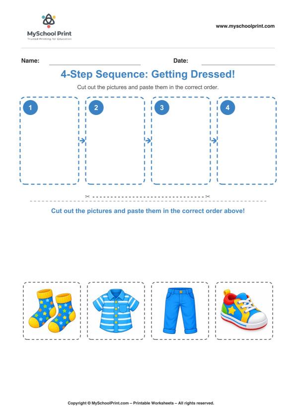 Cut and Paste Worksheet 47 for Kids