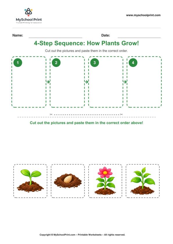 Cut and Paste Worksheet 48 for Kids