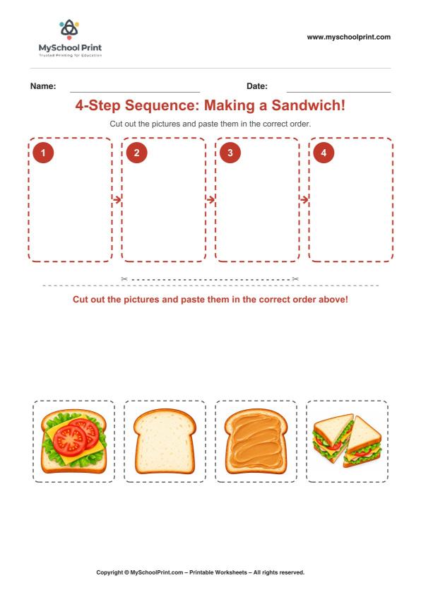 Cut and Paste Worksheet 49 for Kids
