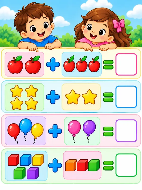 Addition worksheets for kids
