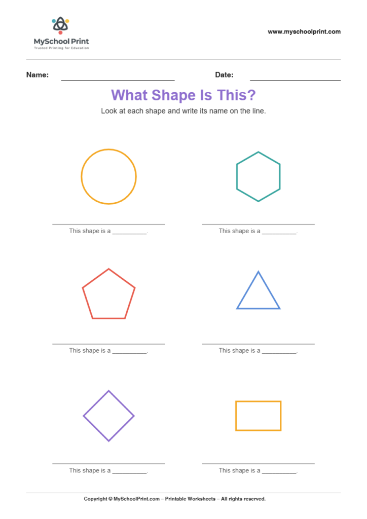 basic nameshapemixed 4 worksheet for kindergarten kids