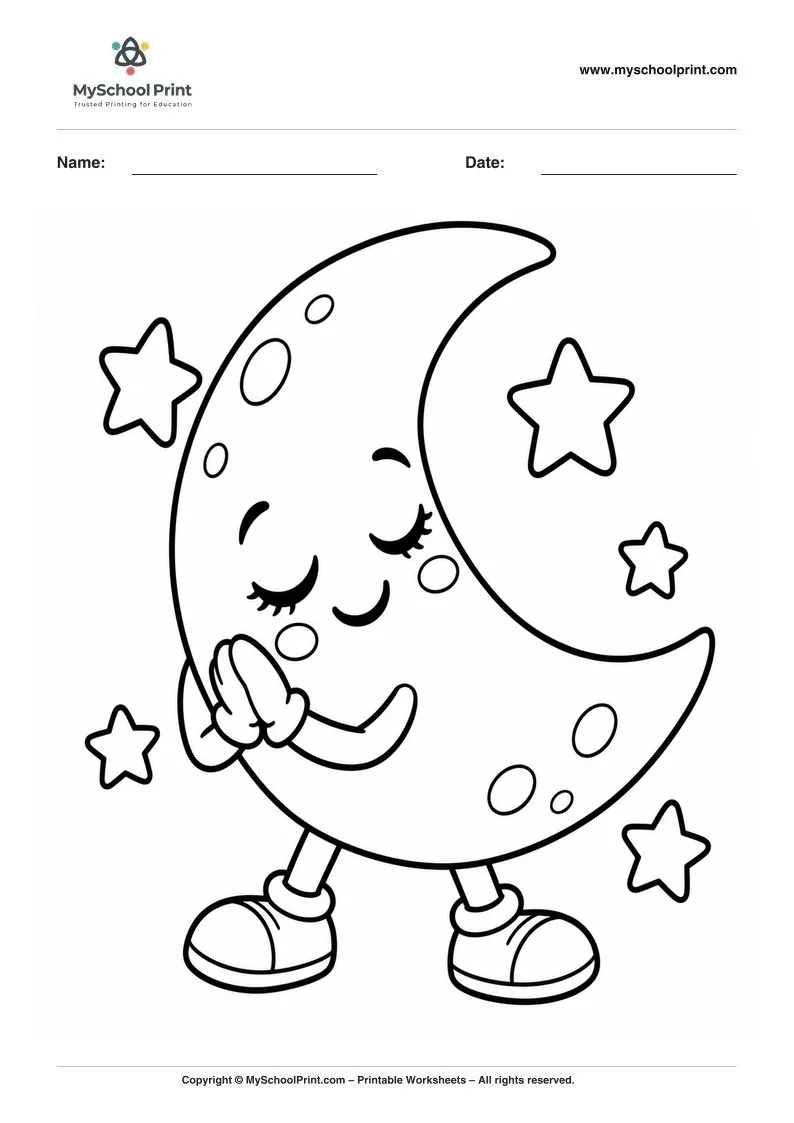 dancing star coloring page for kids