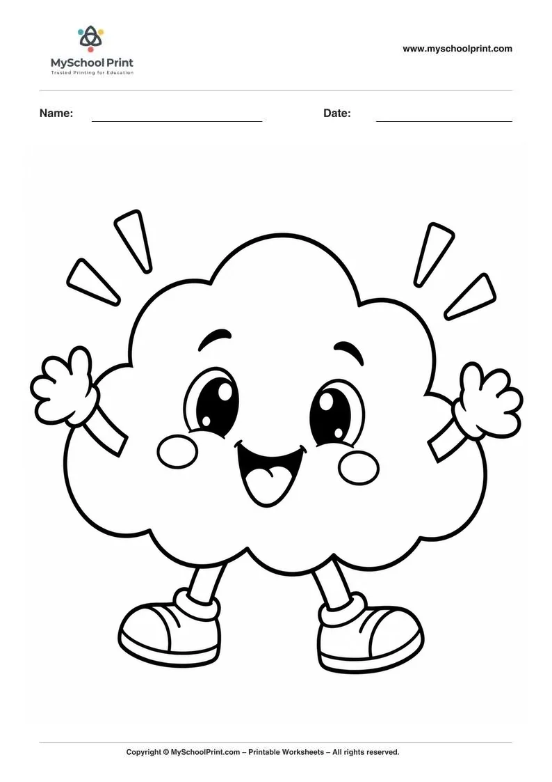 cheerful star coloring page for kids