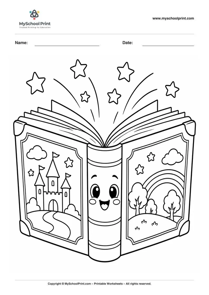 happy crayon box coloring page for kids