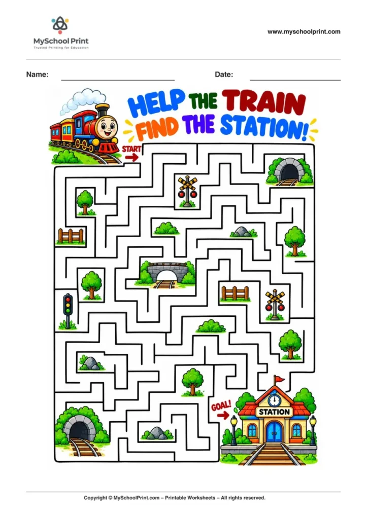 Maze worksheet 3 for kids