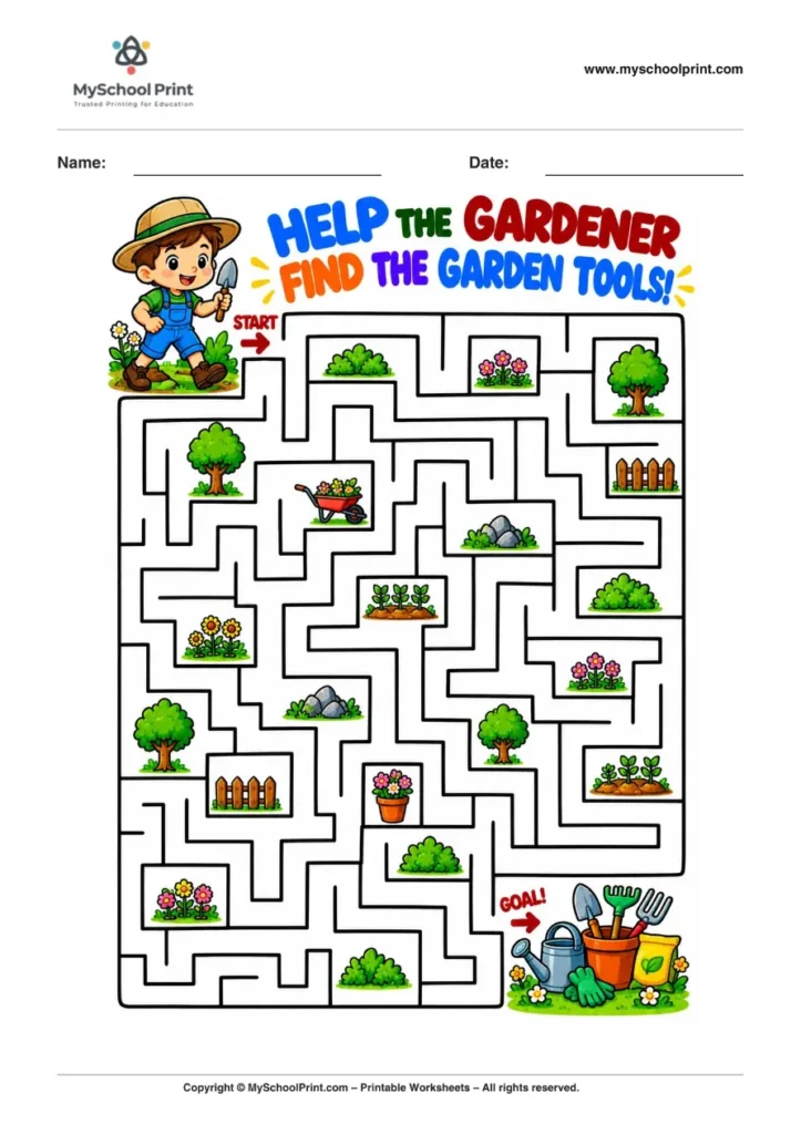 Maze worksheet 6 for kids