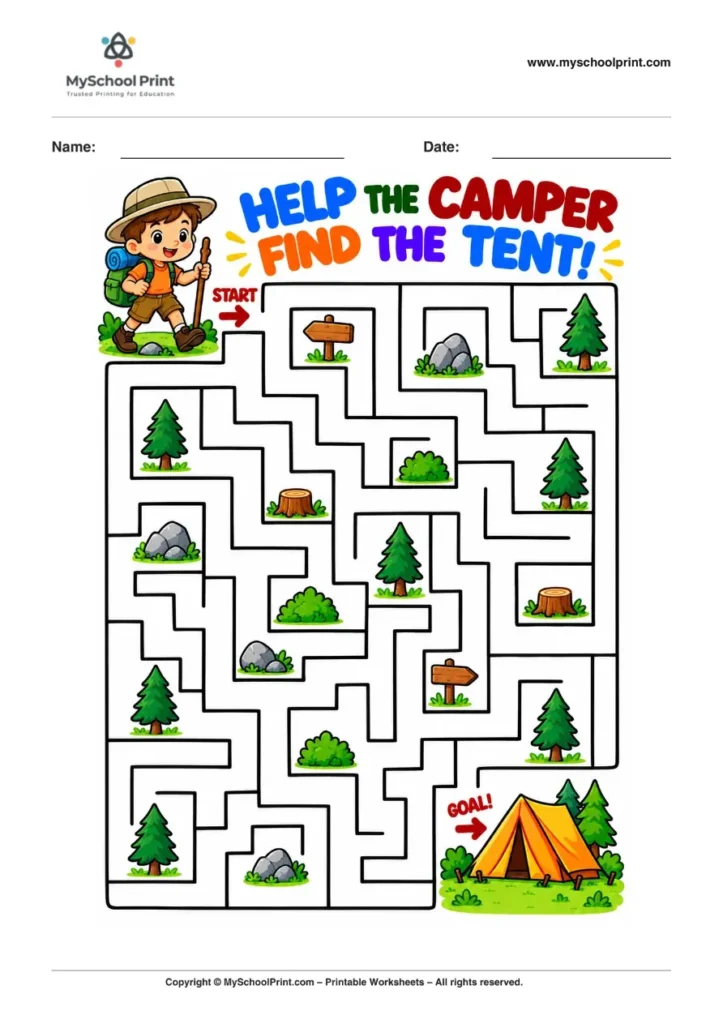 Maze worksheet 11 for kids