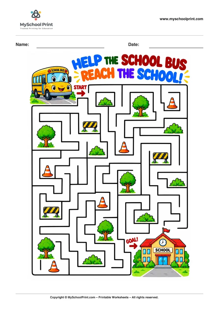 Maze worksheet 13 for kids