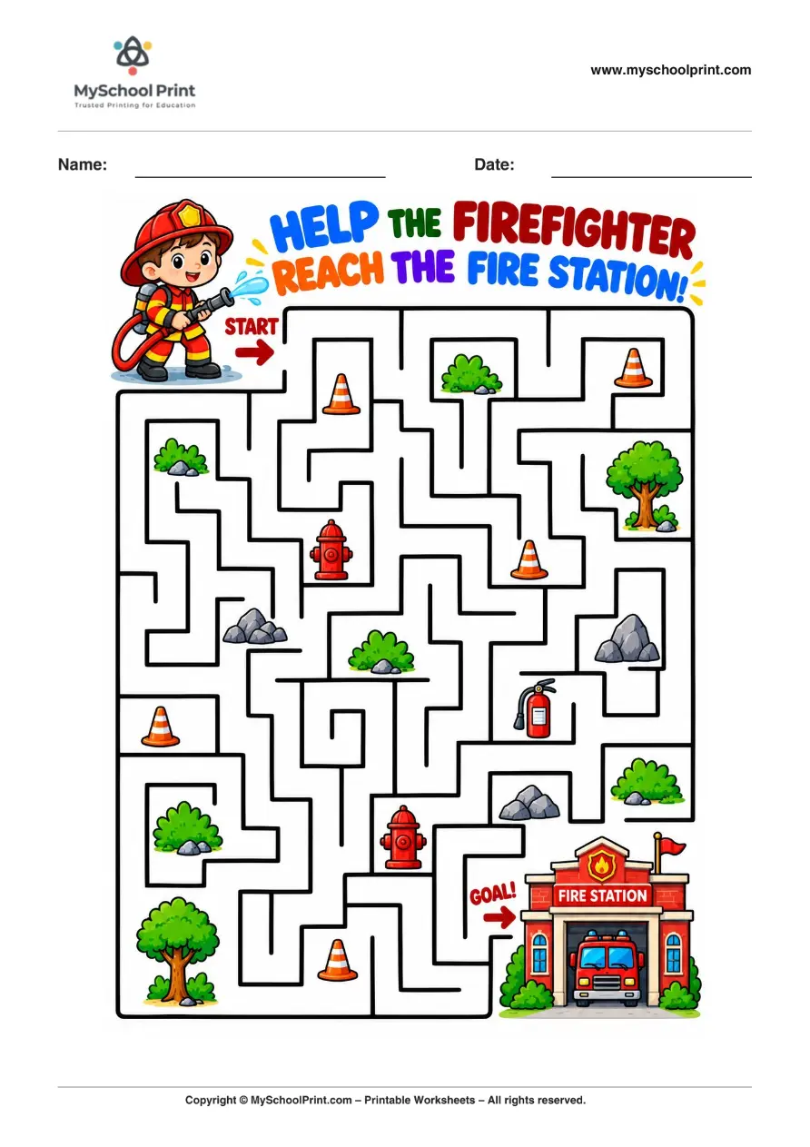 Maze worksheet 19 for kids