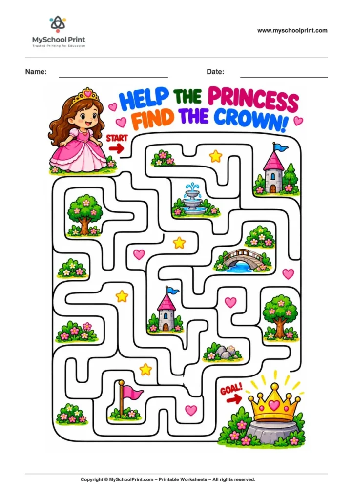 Maze worksheet 20 for kids