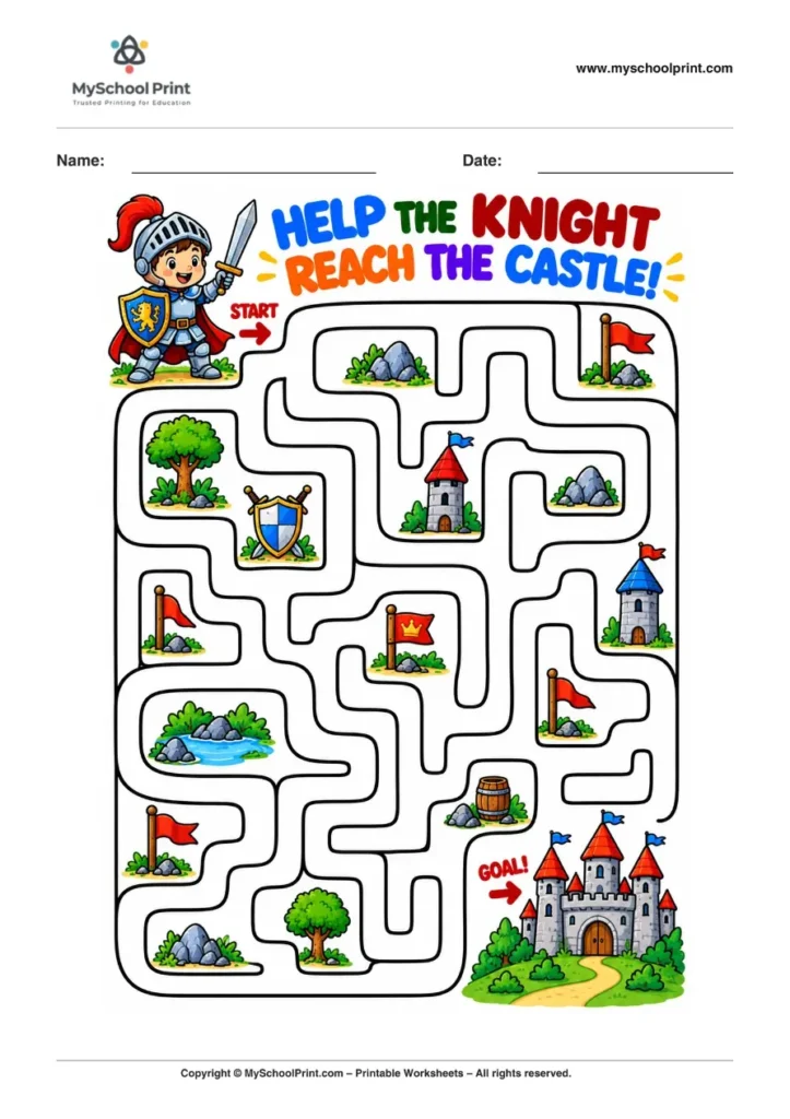 Maze worksheet 21 for kids