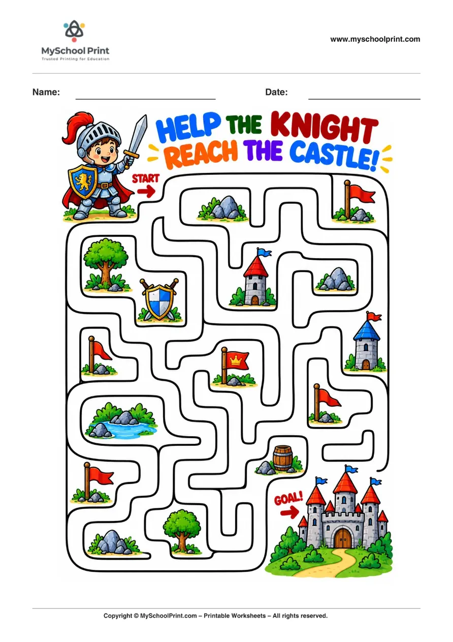 Maze worksheet 21 for kids