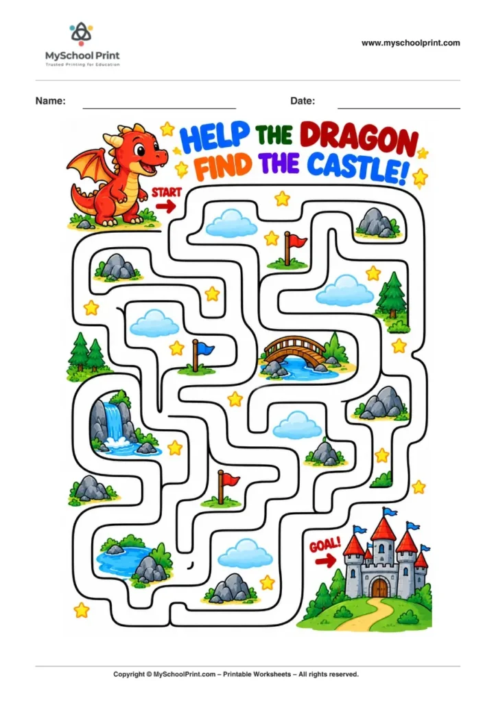 Maze worksheet 22 for kids