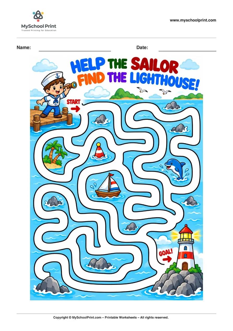 Maze worksheet 25 for kids