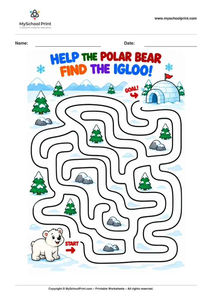 Maze worksheet 32 for kids