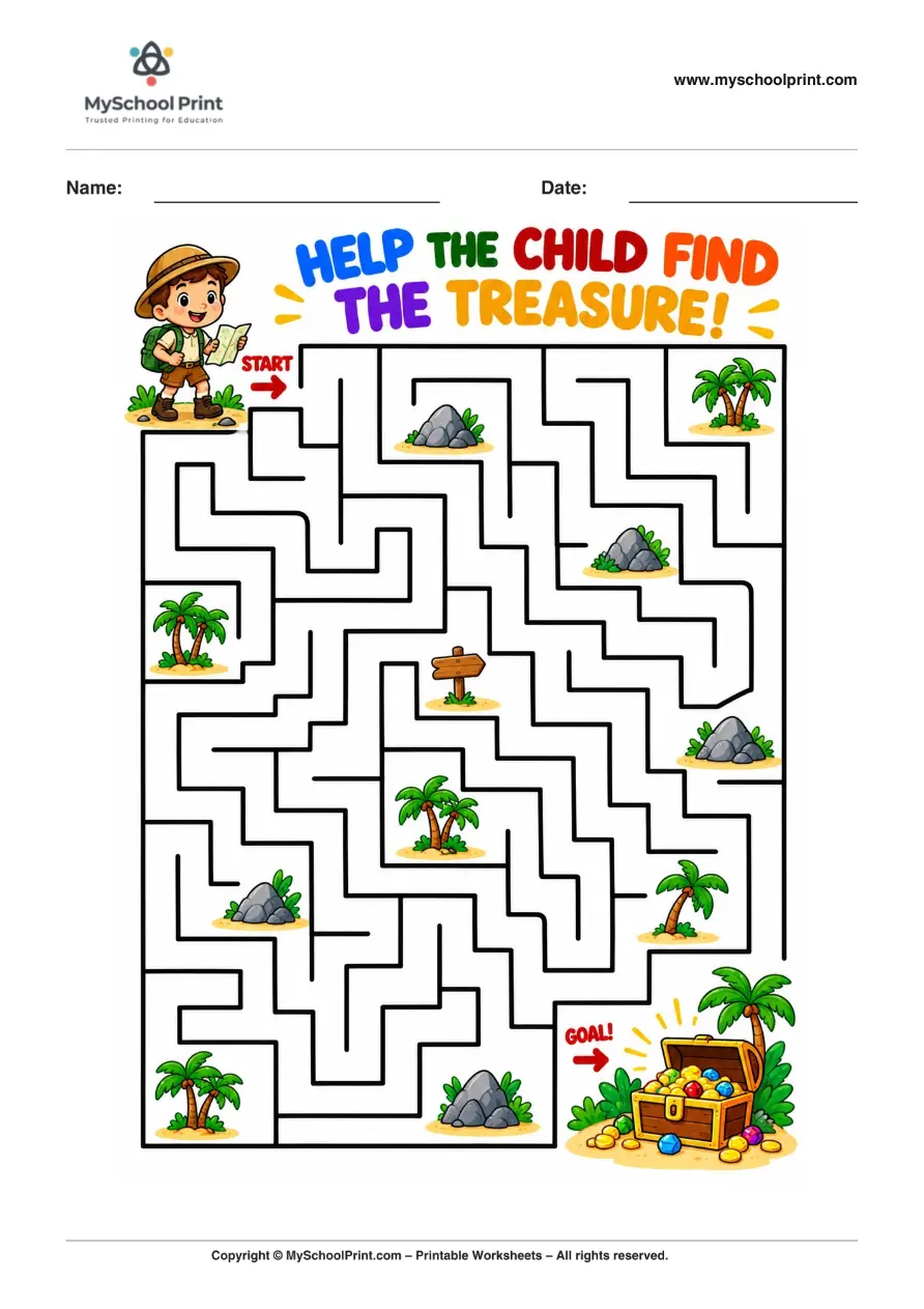 Maze worksheet 33 for kids
