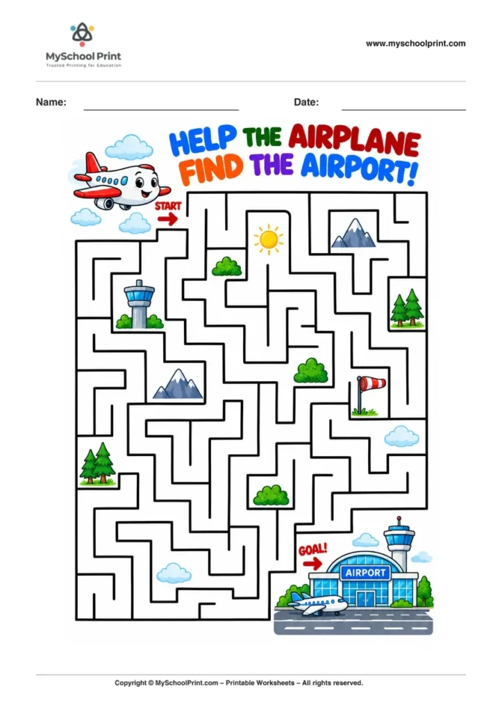 Maze worksheet 35 for kids