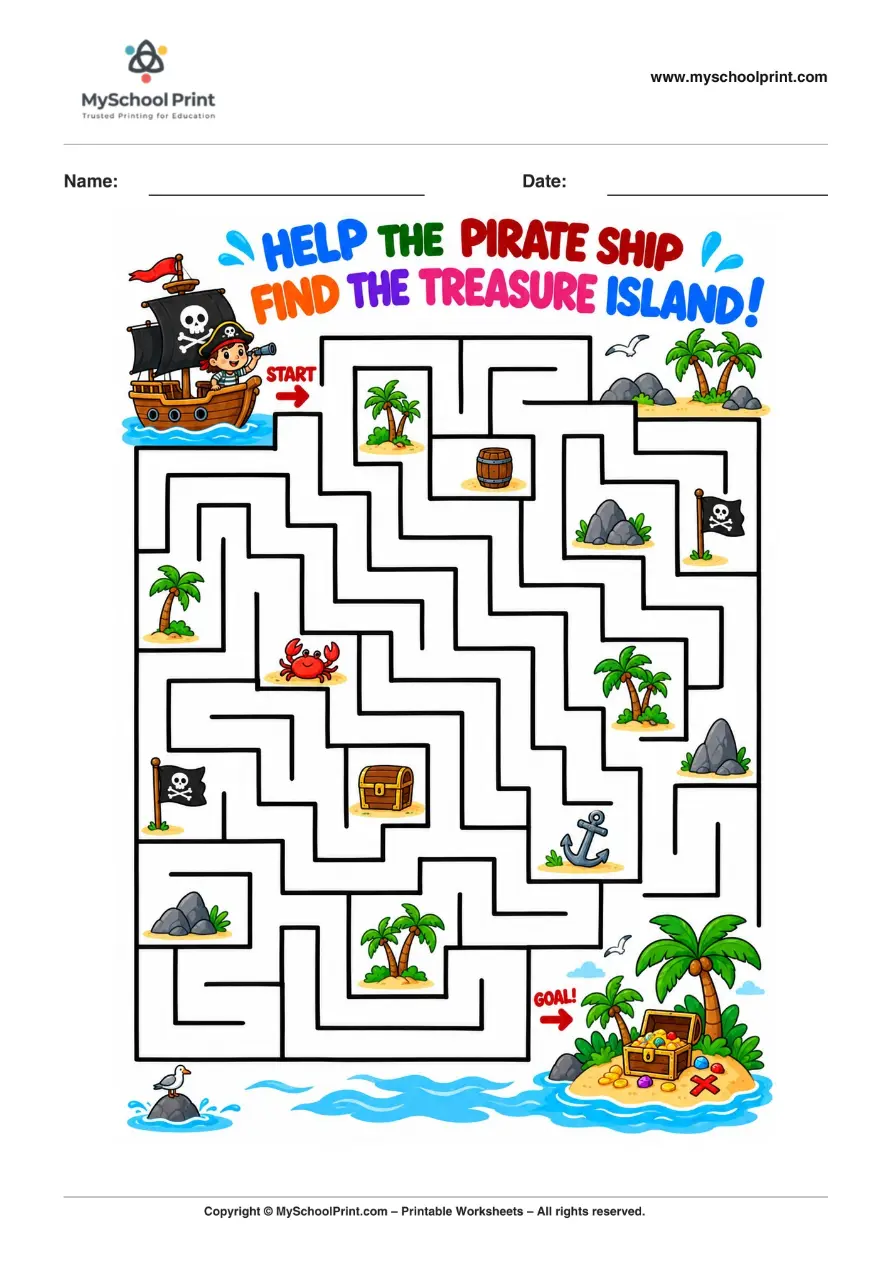 Maze worksheet 37 for kids