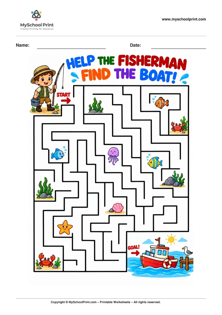 Maze worksheet 38 for kids