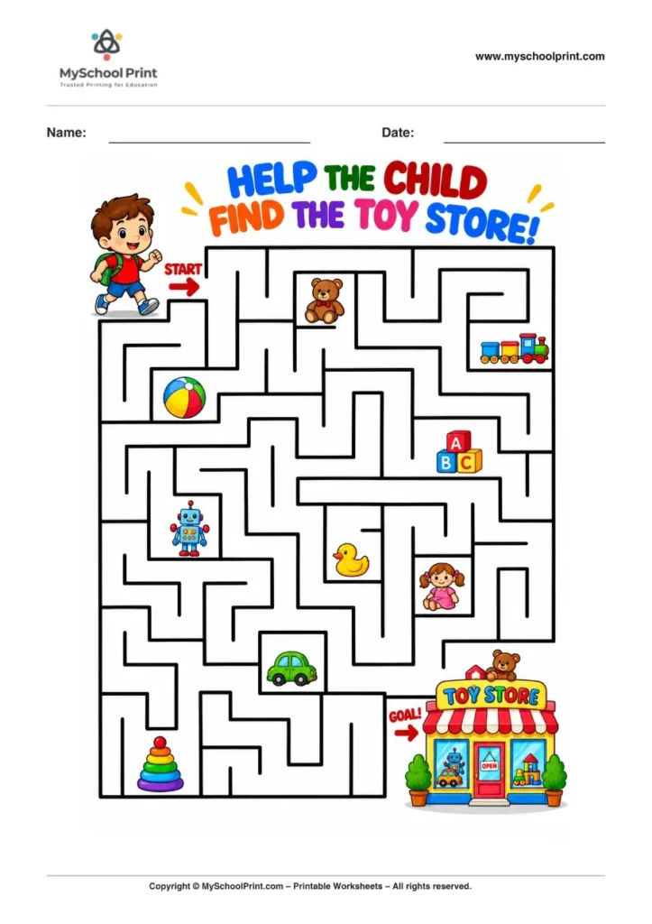Maze worksheet 40 for kids