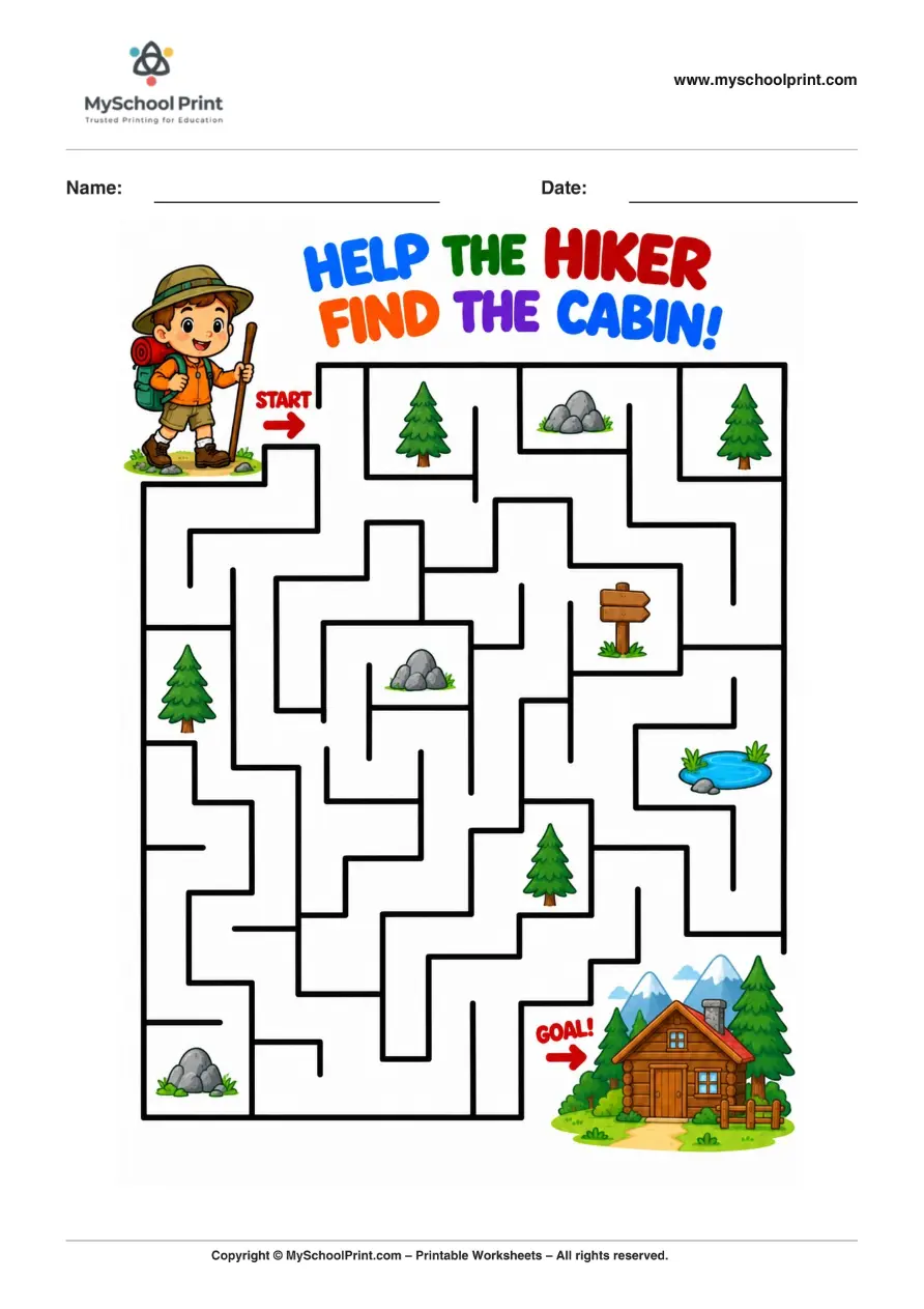 Maze worksheet 43 for kids
