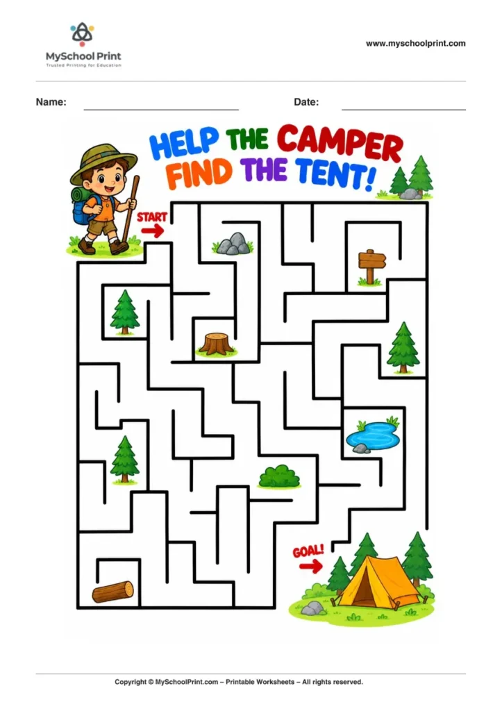 Maze worksheet 44 for kids