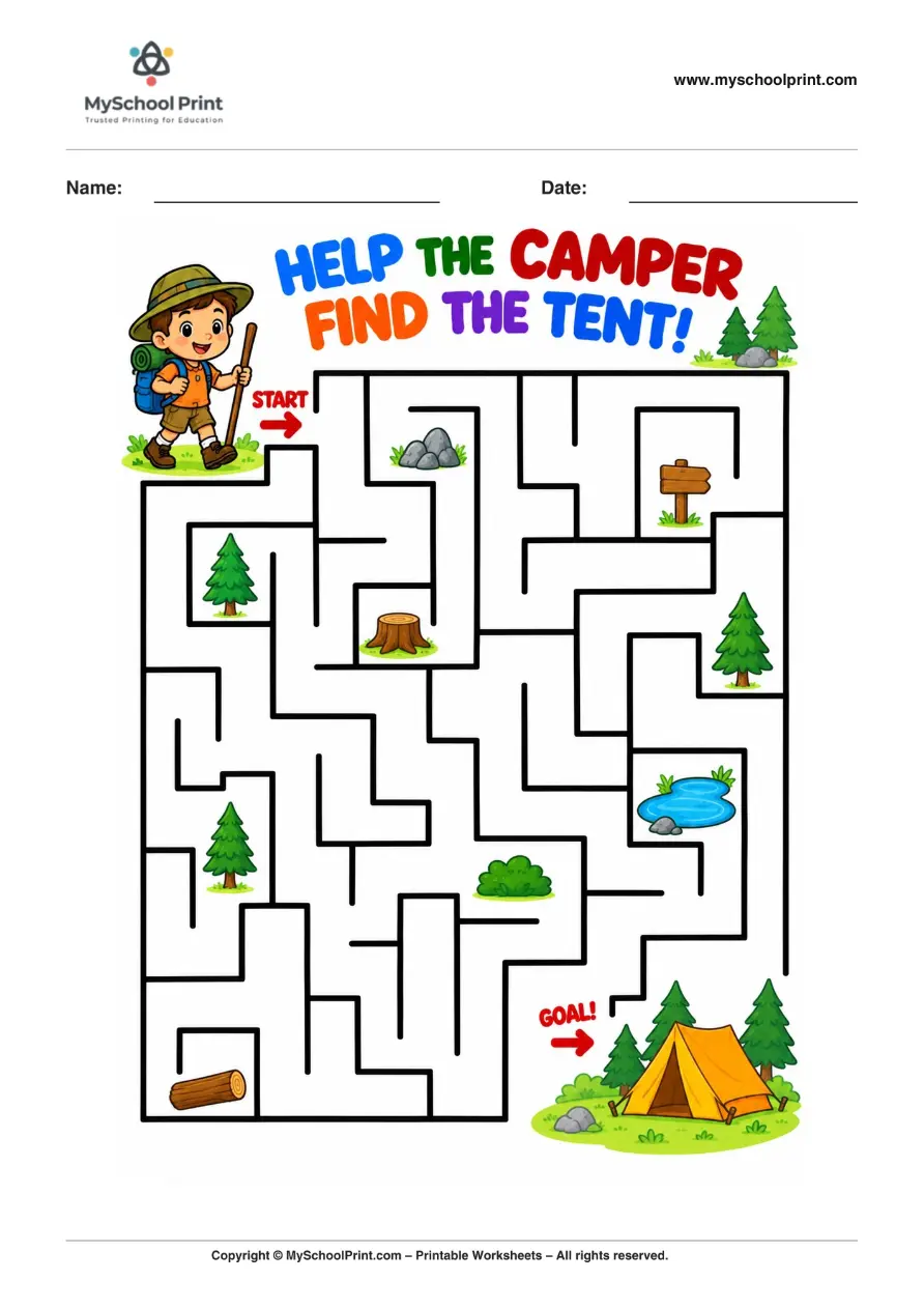 Maze worksheet 44 for kids