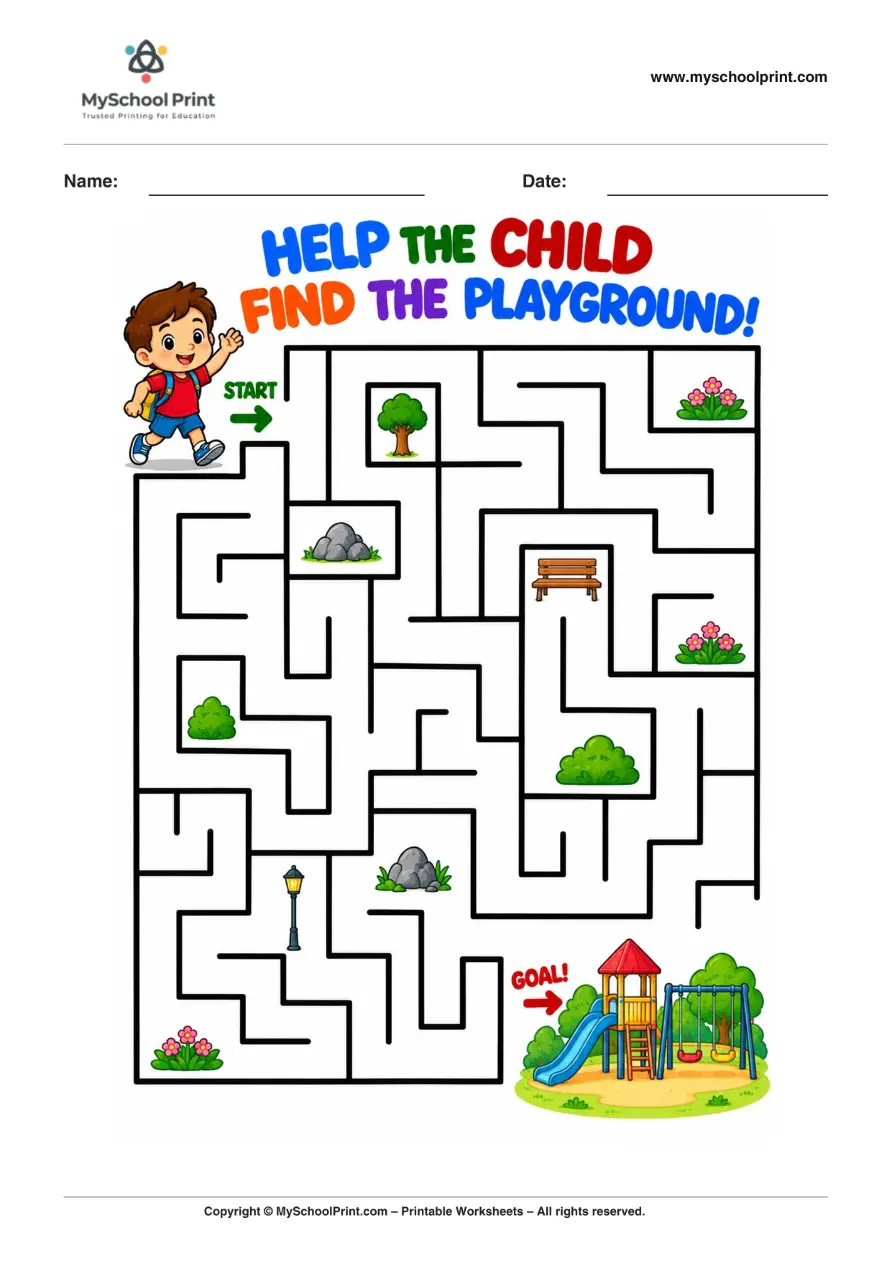 Maze worksheet 45 for kids