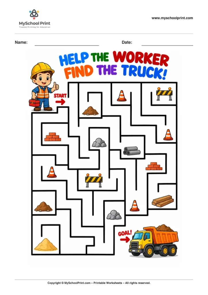 Maze worksheet 47 for kids