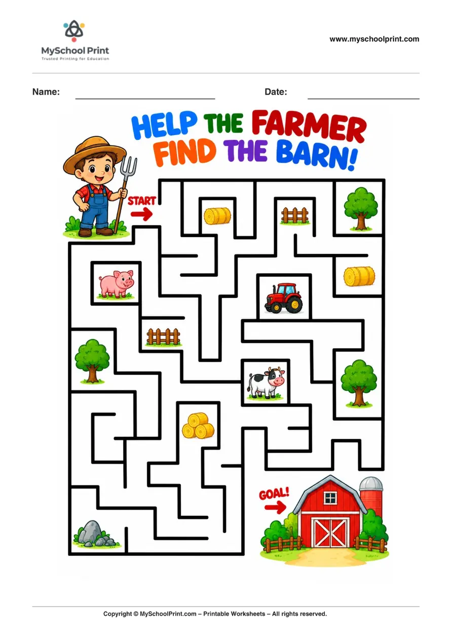 Maze worksheet 48 for kids