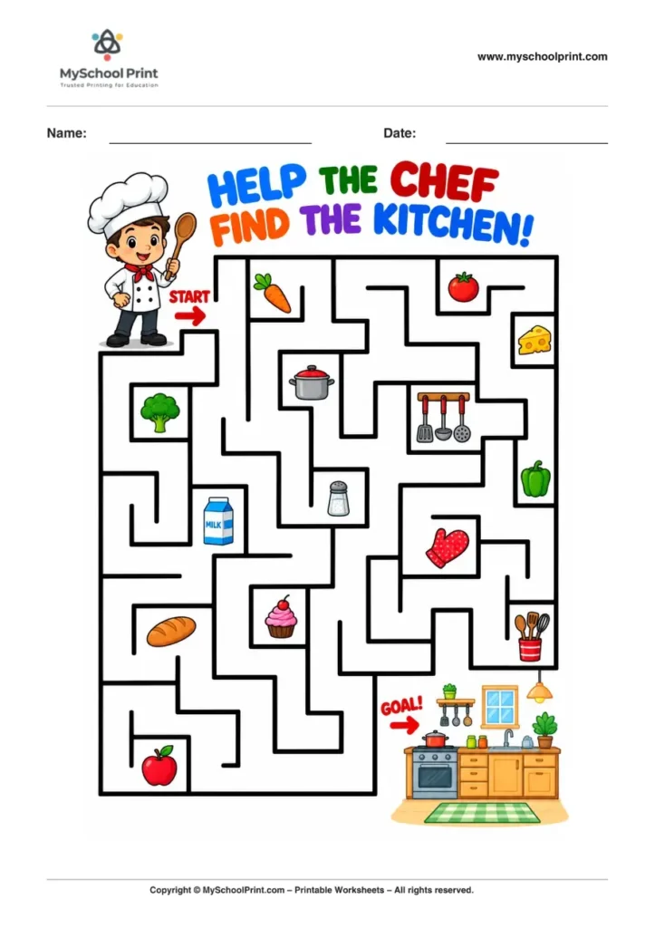 Maze worksheet 49 for kids