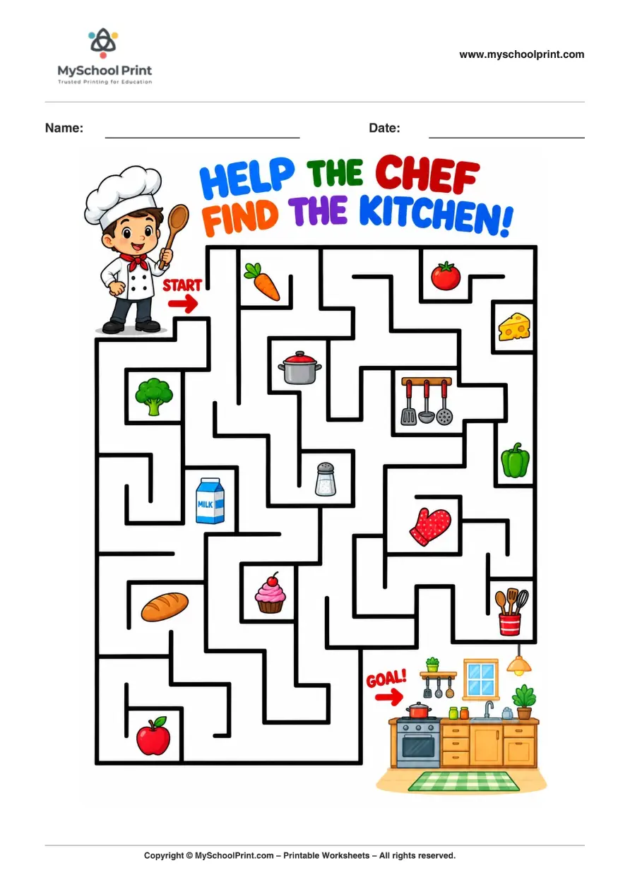 Maze worksheet 49 for kids