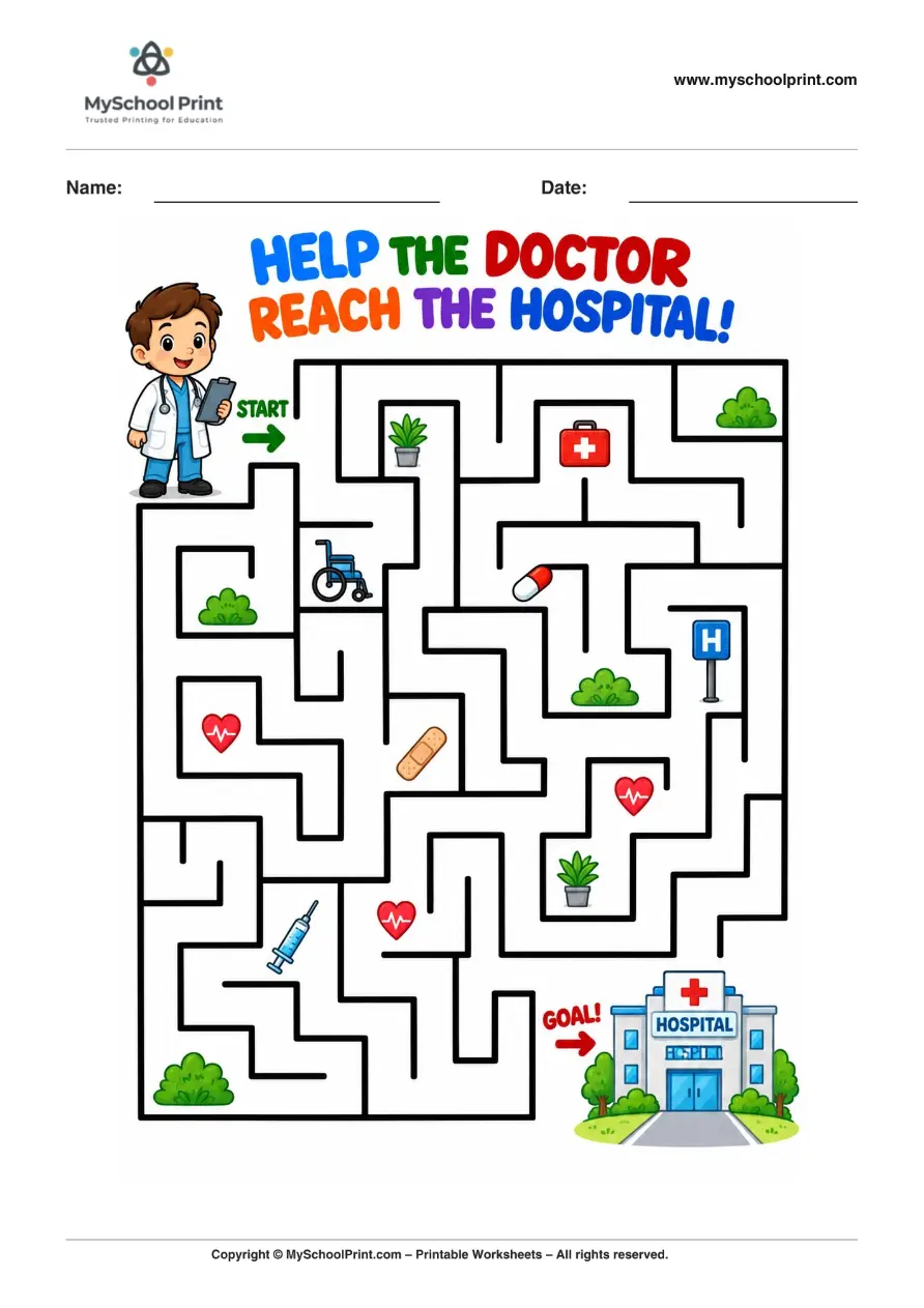 Maze worksheet 50 for kids