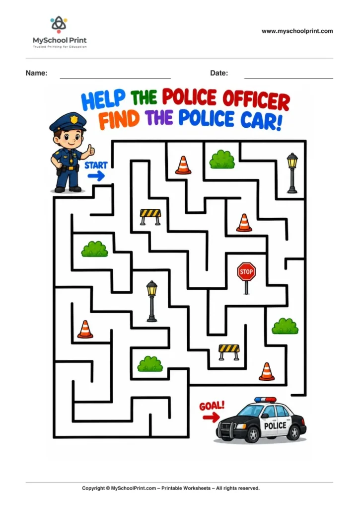 Maze worksheet 51 for kids