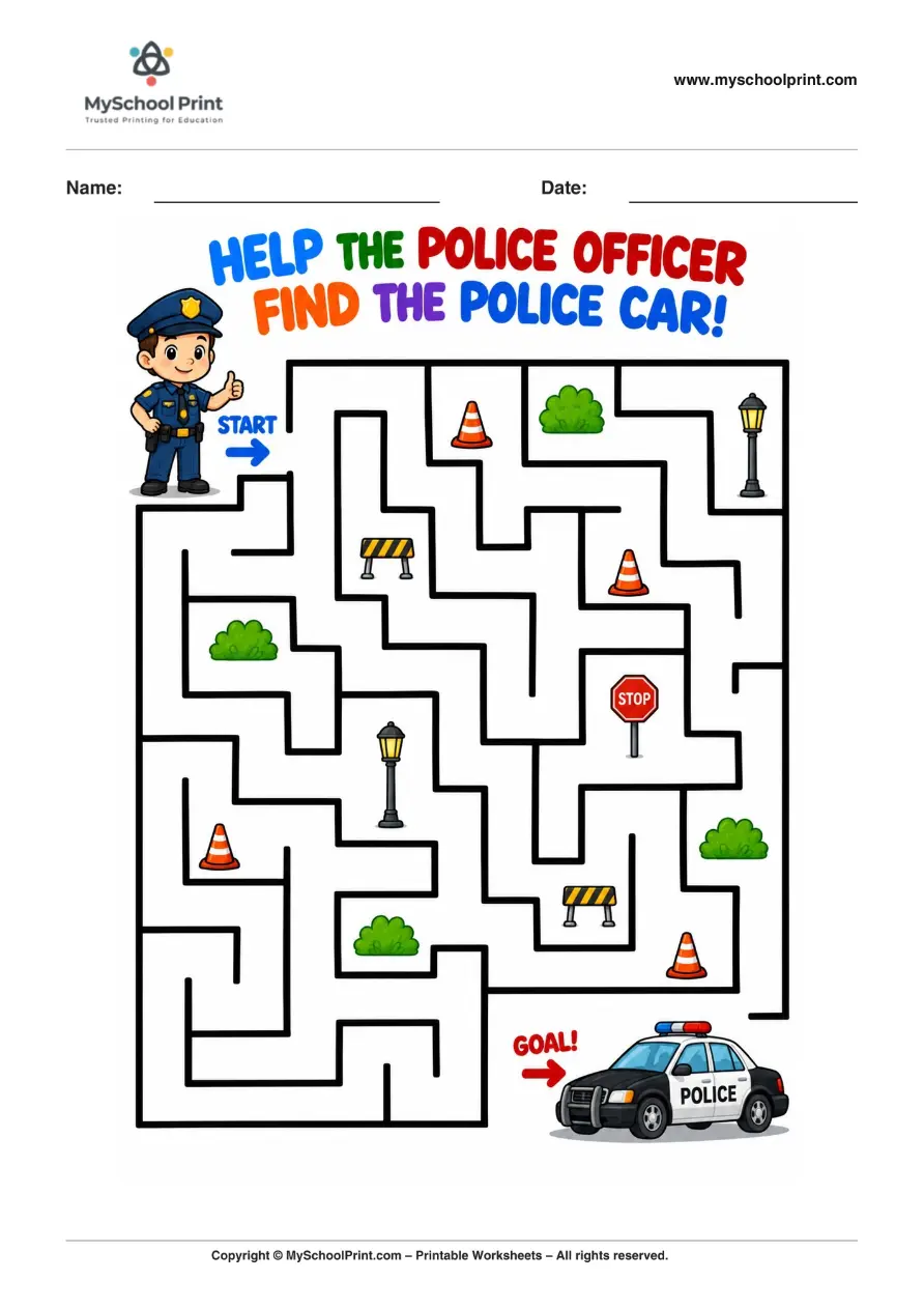 Maze worksheet 51 for kids