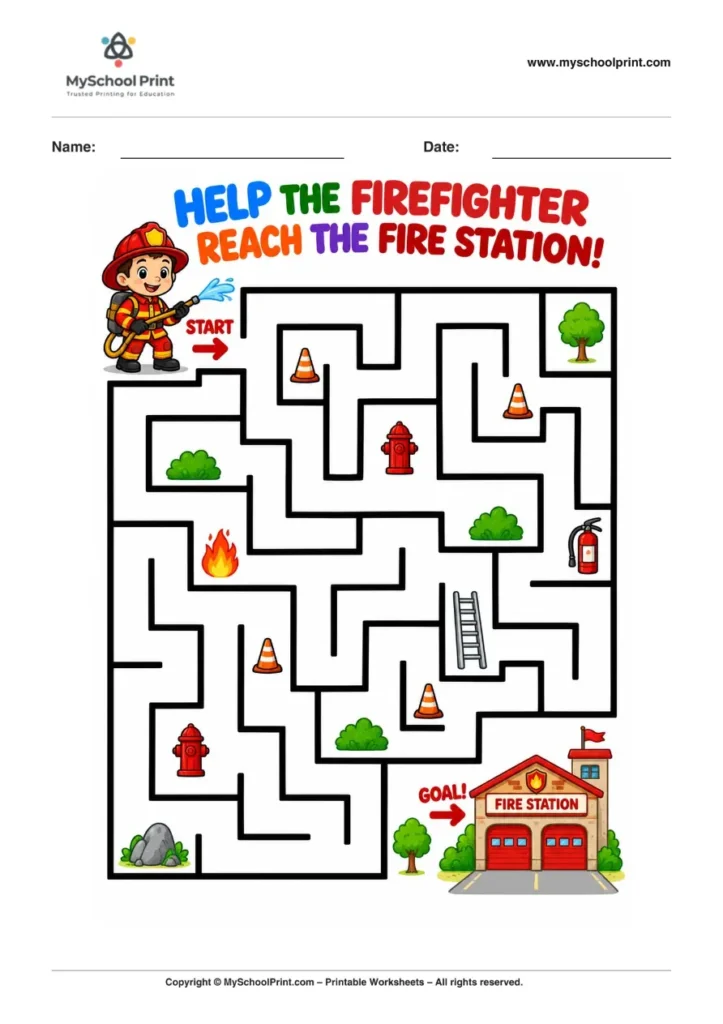 Maze worksheet 52 for kids