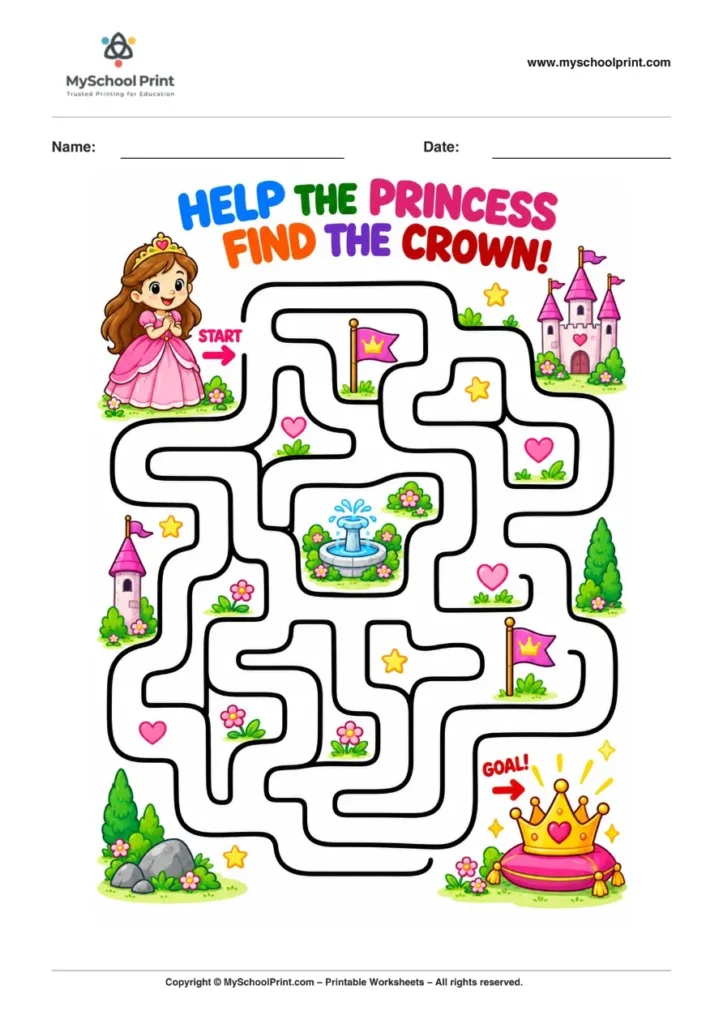 Maze worksheet 53 for kids