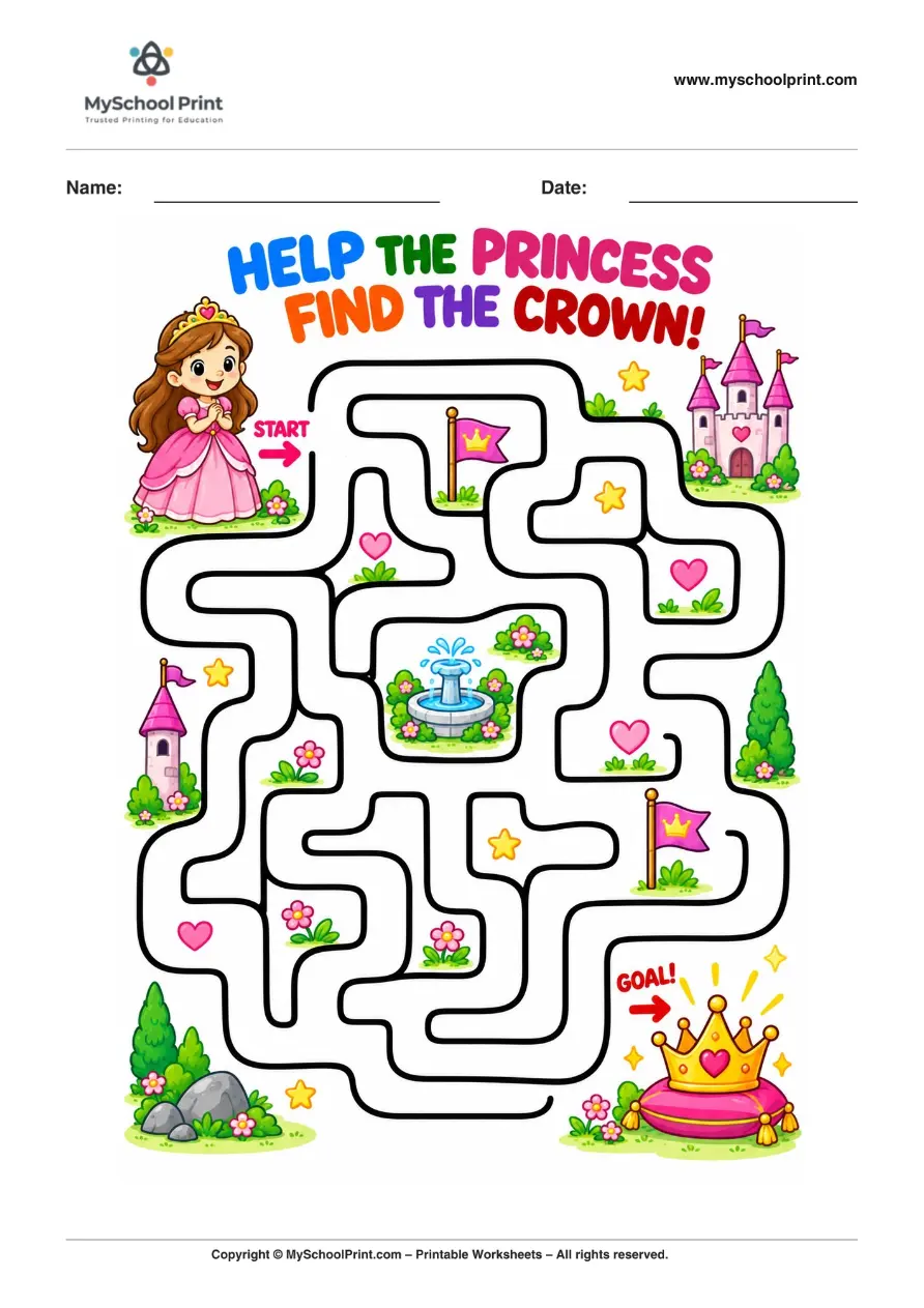 Maze worksheet 53 for kids