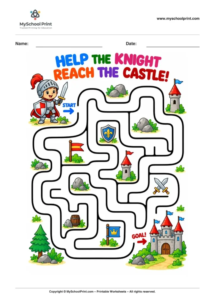Maze worksheet 54 for kids