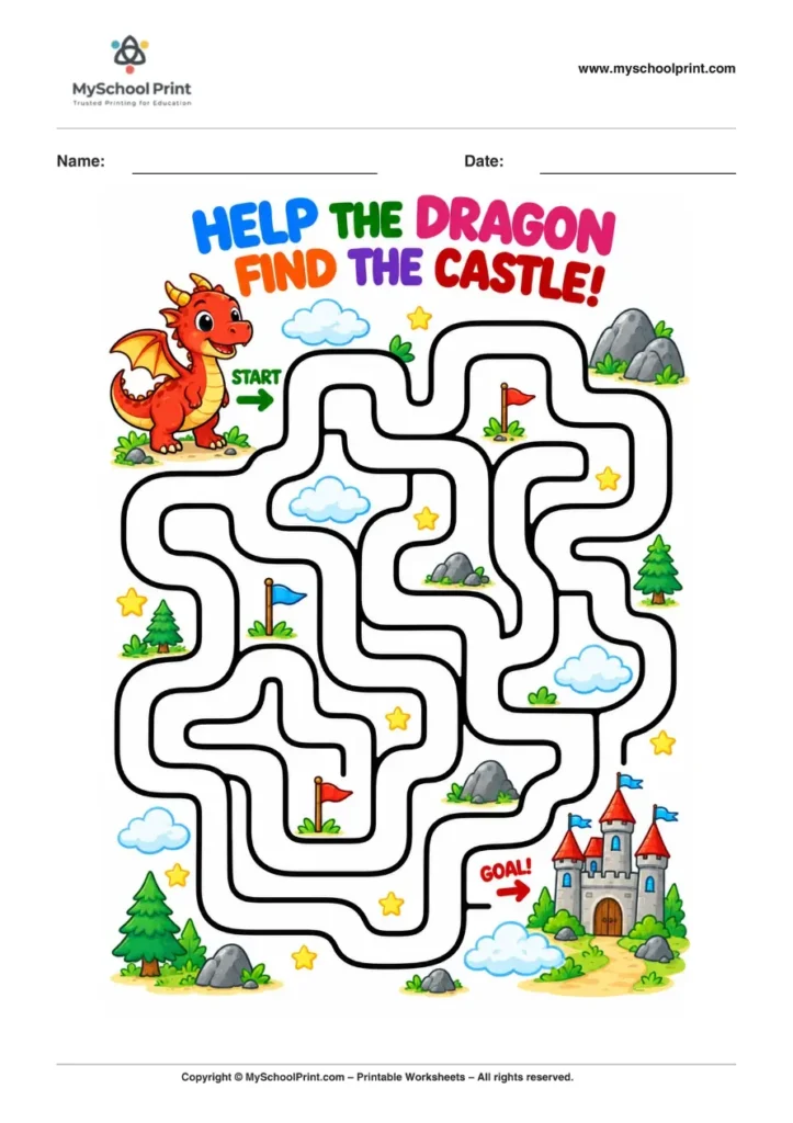 Maze worksheet 55 for kids