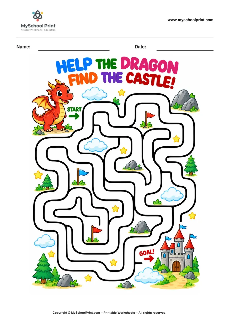 Maze worksheet 55 for kids