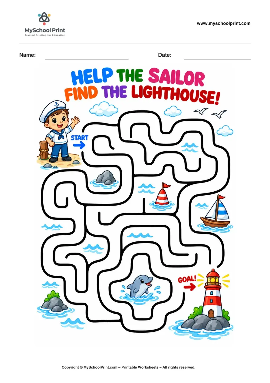 Maze worksheet 58 for kids