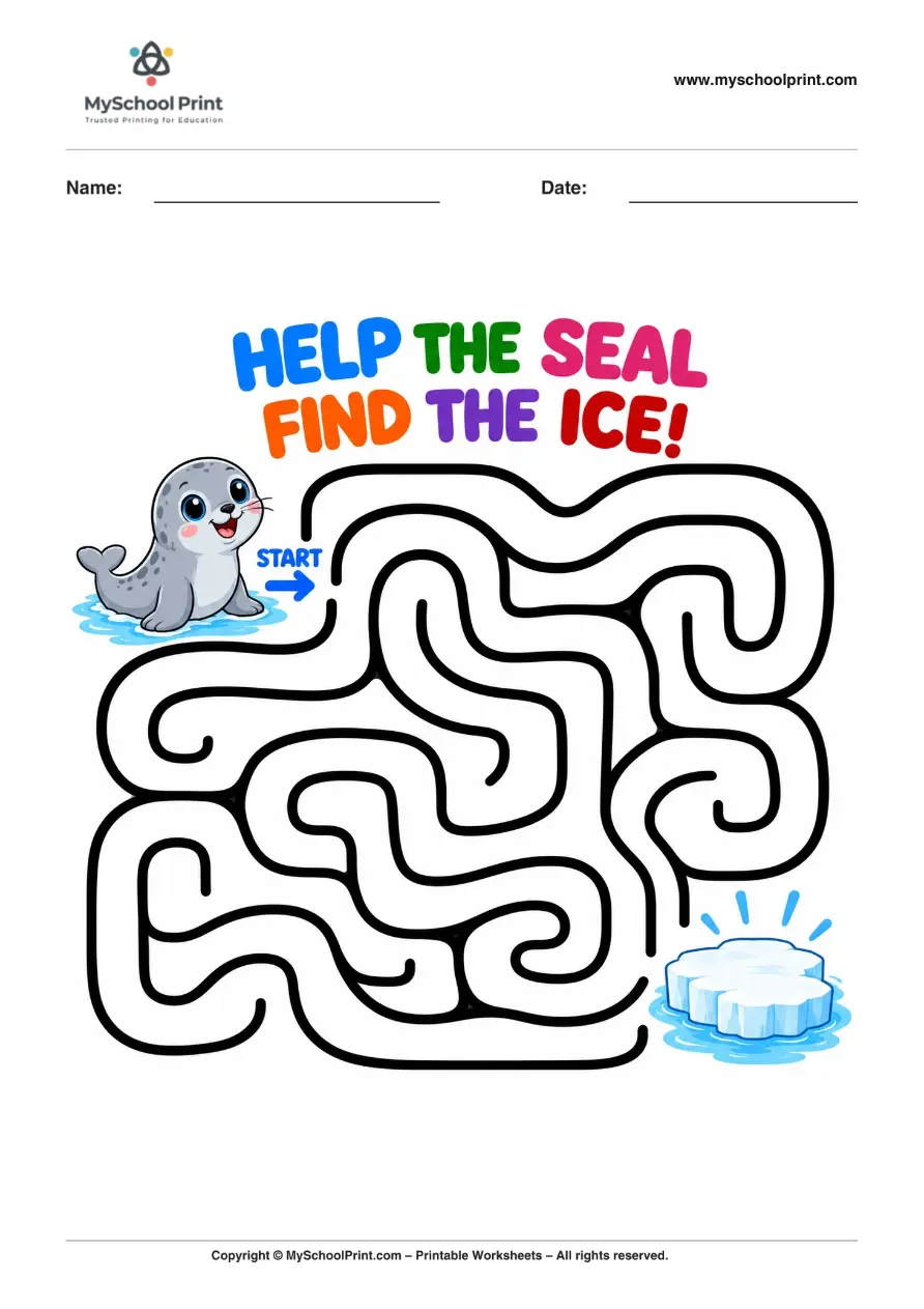 Maze worksheet 63 for kids